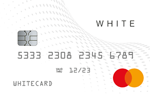 Black&White Kreditkarte im modernen weißen Design.
