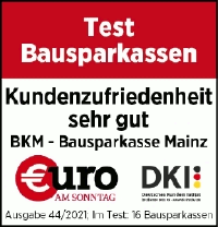 Testsiegel BKM Bausparkasse Mainz HausPlus